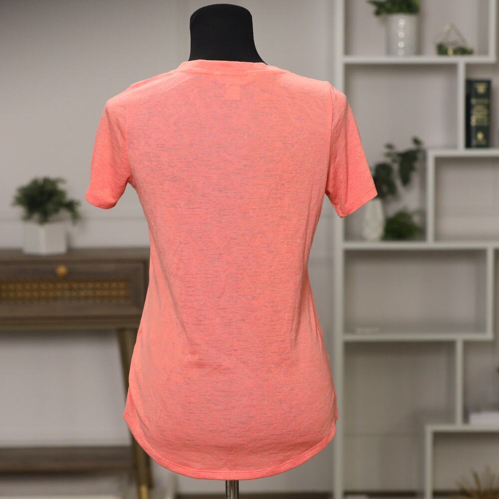 Athleta Classic Relaxed Tencel V-Neck T-Shirt – Coral – Size XS – - Picture 11 of 11